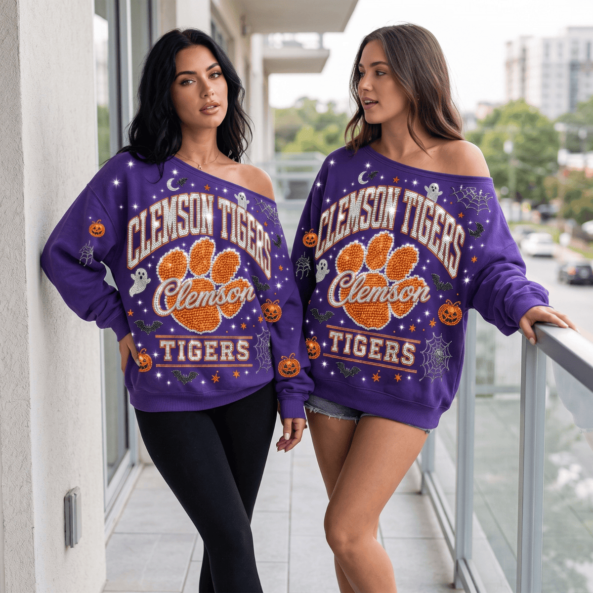 CTFB 3D SHOULDER RHINESTONE SWEATSHIRT NTKO