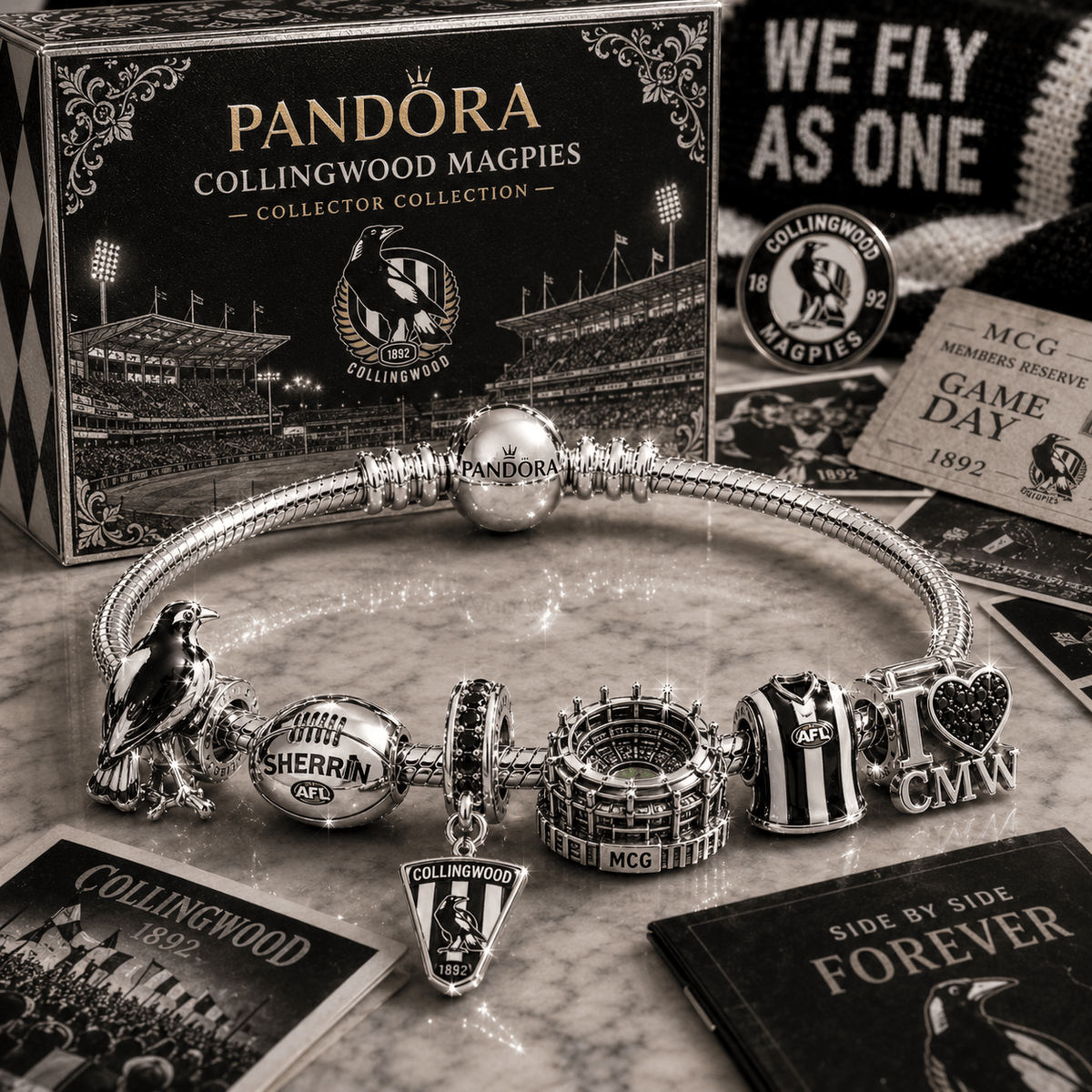 CMW Silver Charm Bracelet Set PNPA