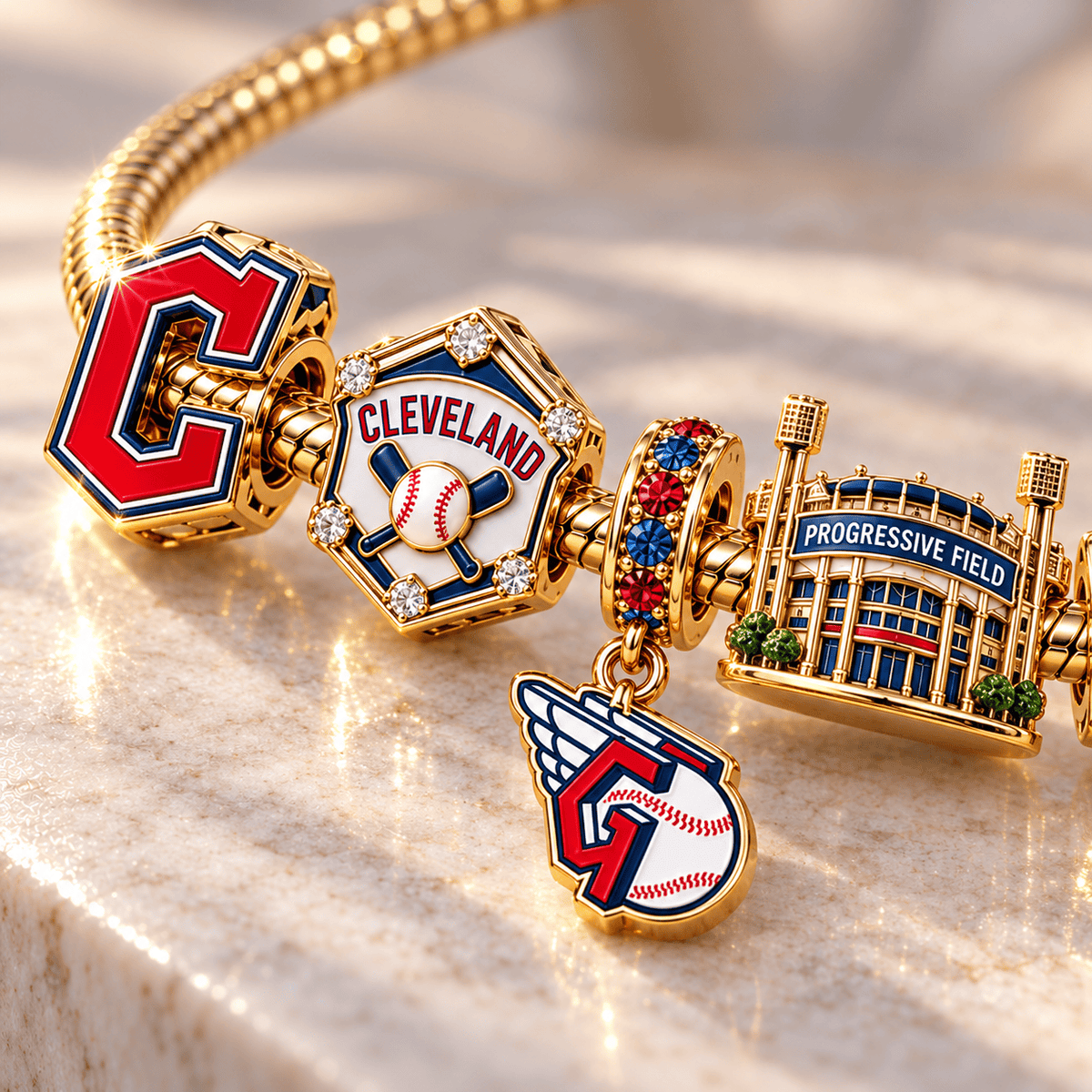 CLG Gold Charm Bracelet Set NHVH