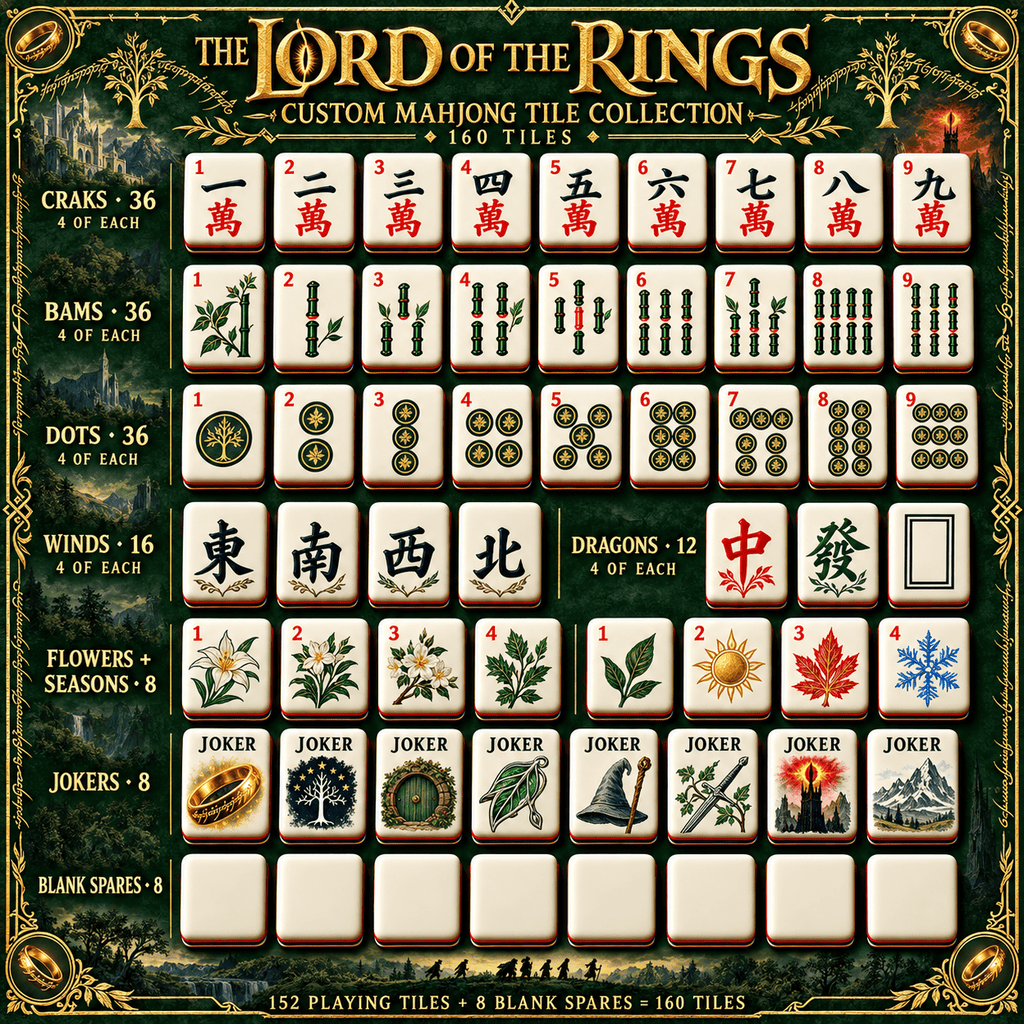 LOTR Premium Mahjong Set – Game Night Edition PNPA