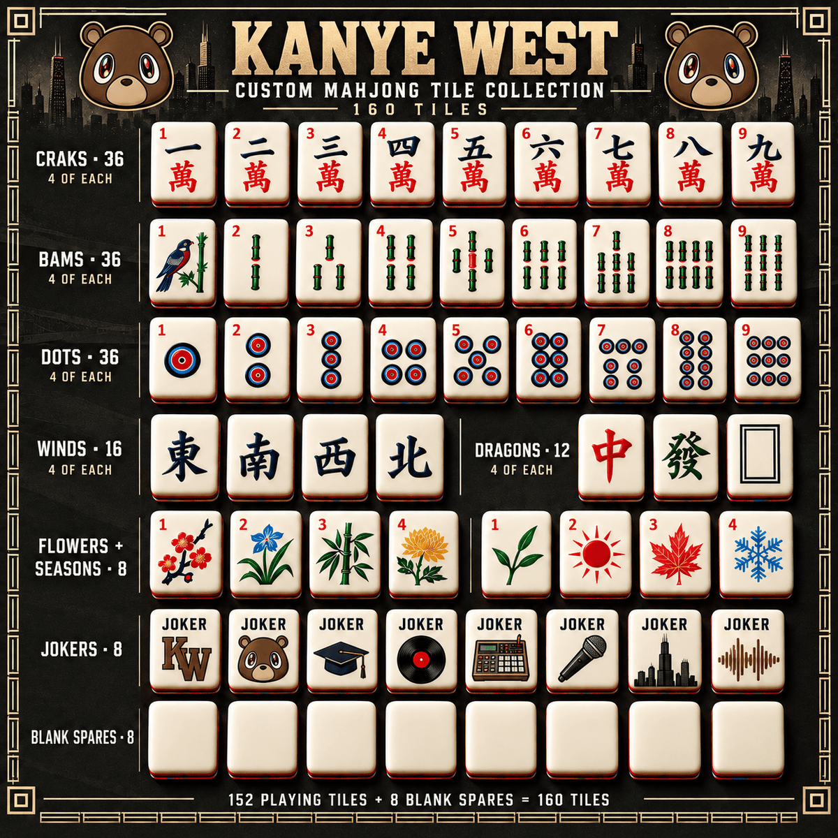 KNW Premium Mahjong Set – Game Night Edition PNPA