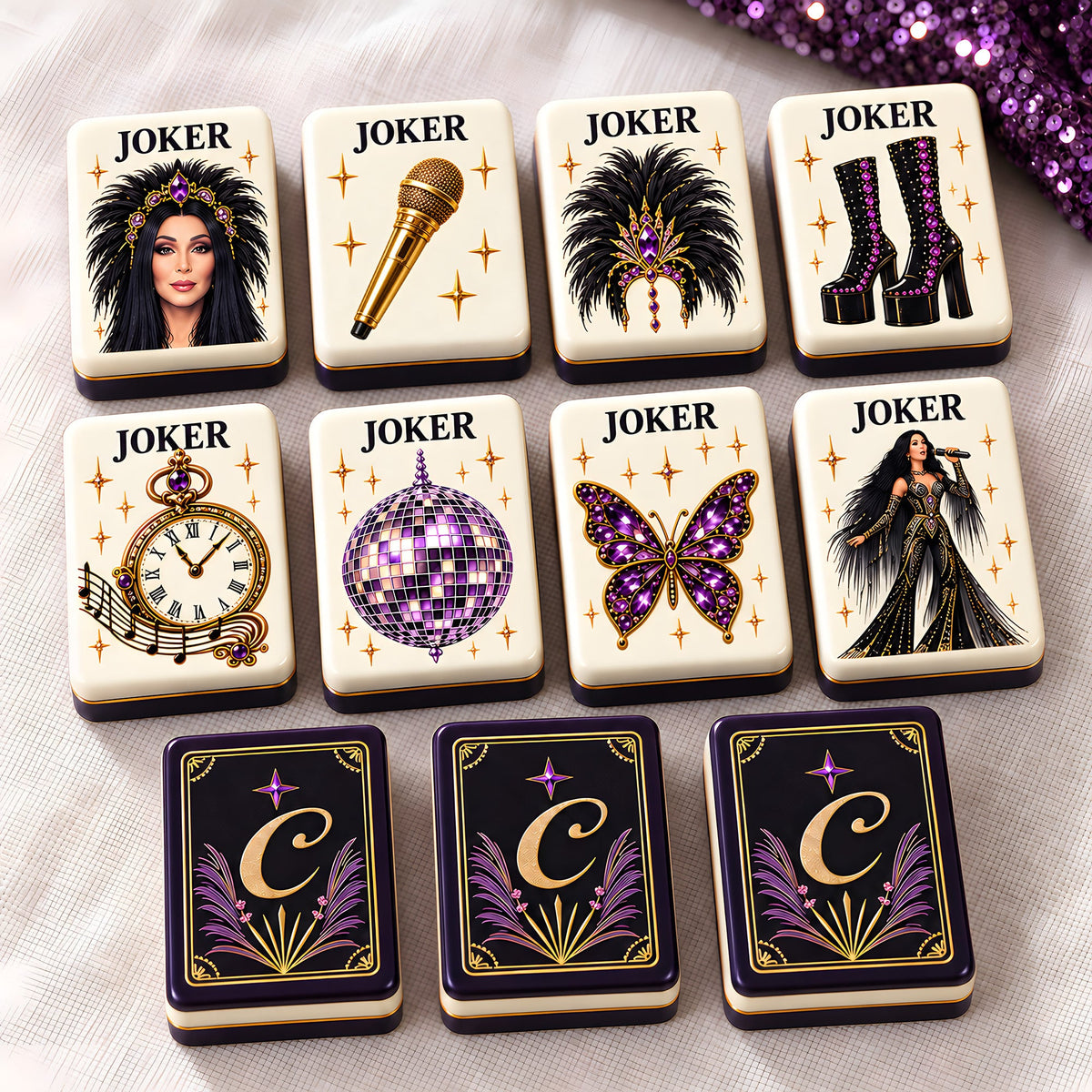 Premium CHER Mahjong Tiles Set PVNA