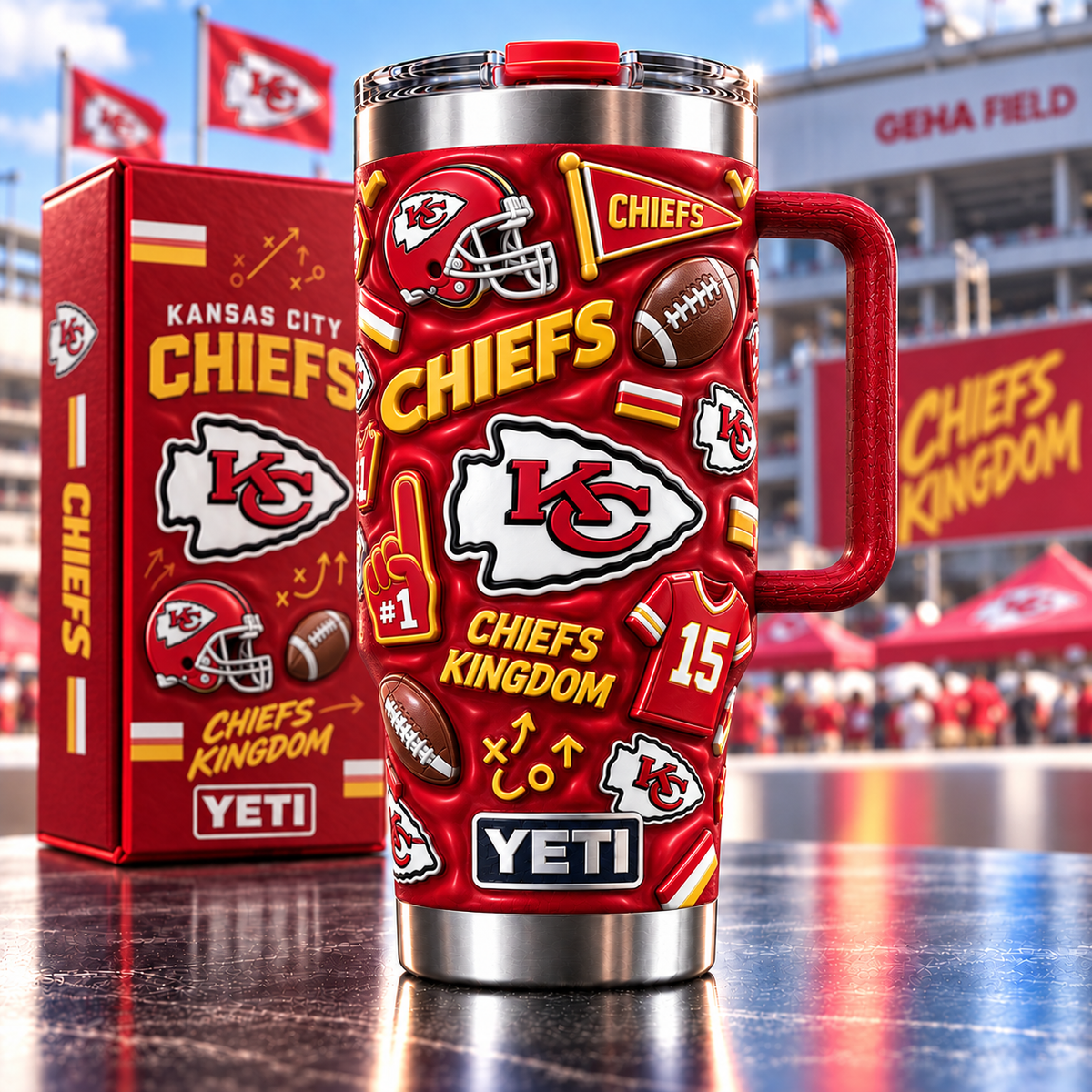 KCC 40oz Glossy 3D Relief Tumbler NTTB