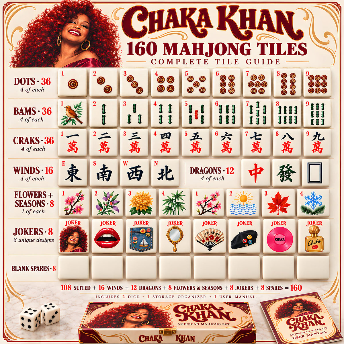 Premium CKK Mahjong Tiles Set TTMH