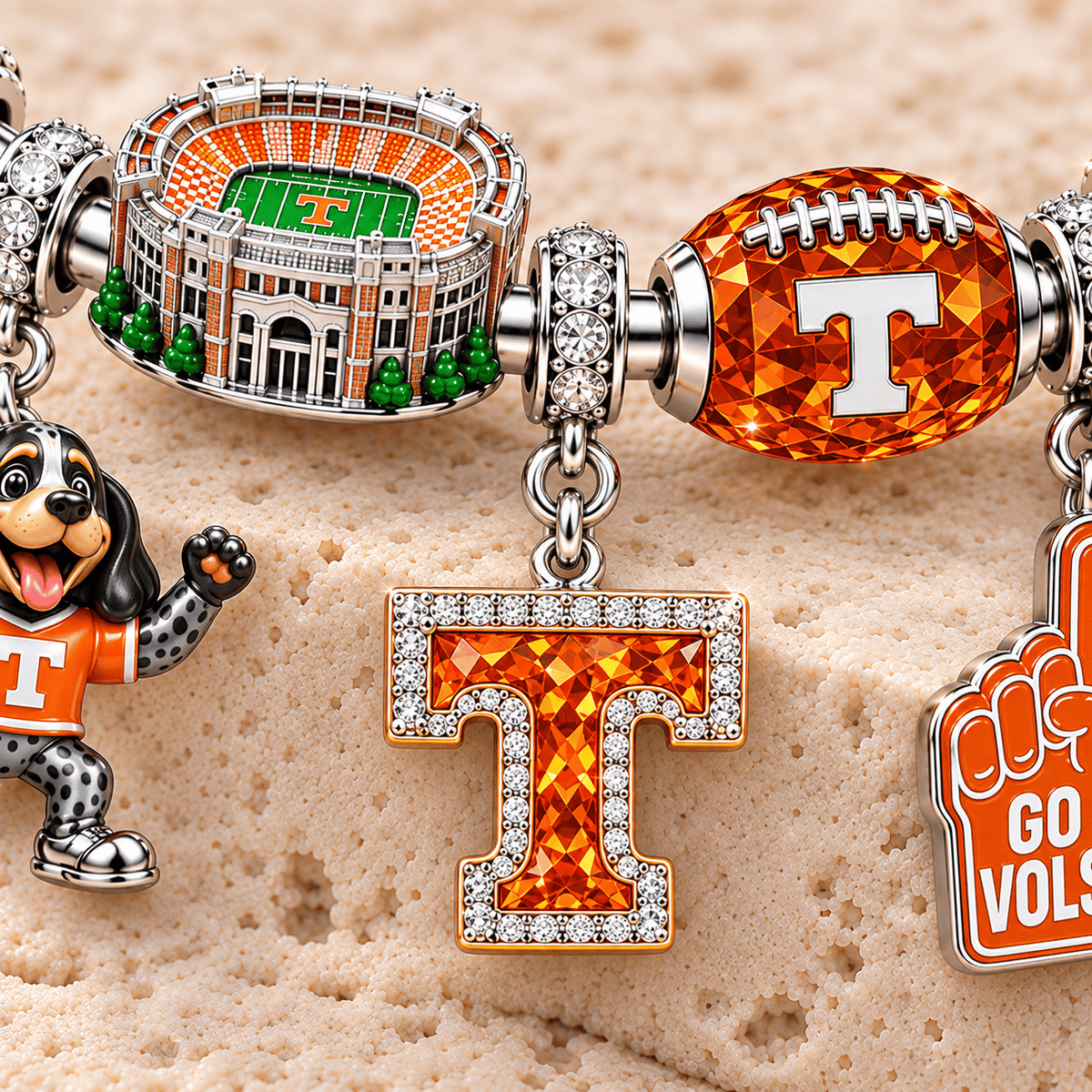 TVF Silver Charm Bracelet Set TMH