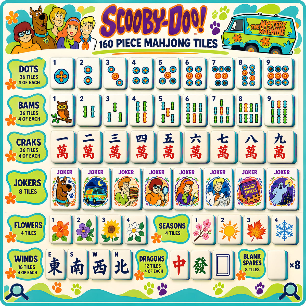 Premium SCBD Mahjong Tiles Set TNSM