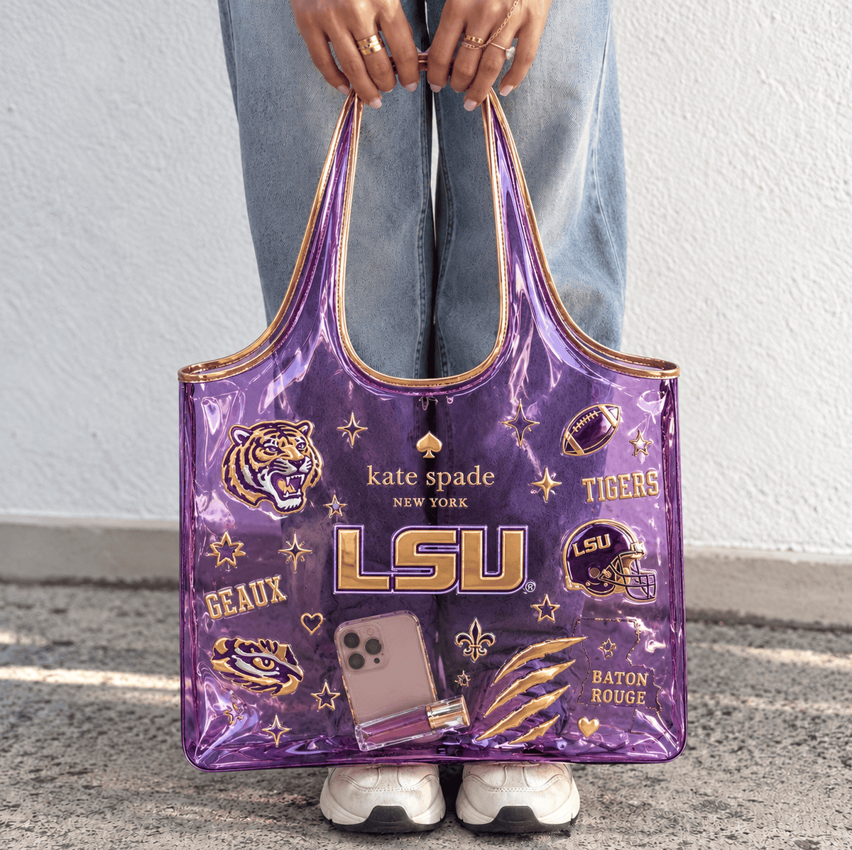 LSU Transparent 3D Tote Bag HTTT
