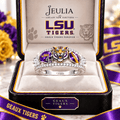 LSU Premium Charm Pavé Statement Ring NTNA